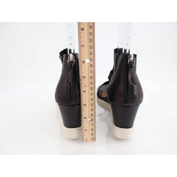 Sofft Womens Sosie Sandals Womens 11 Black Leather Wedge Platform Gladiator - Picture 11 of 13